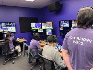 Students are responsible for the broadcasting of HSU sports.